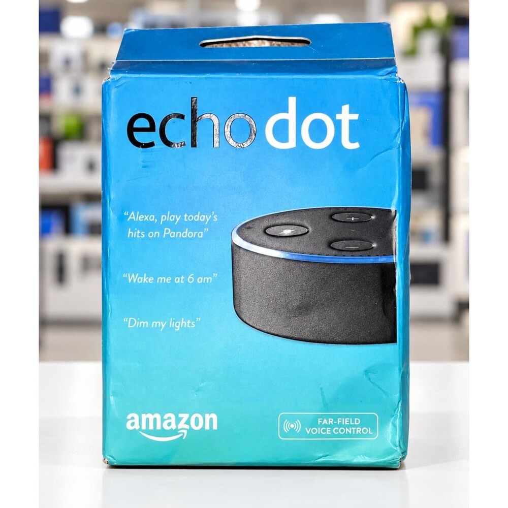 Amazon Echo Dot 2nd Generation Black Alexa Smart Speaker, New Sealed Box, Packag
